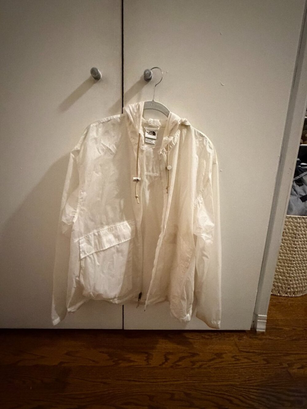 The North Face WindWall White Lightweight Hooded Jacket Women's L